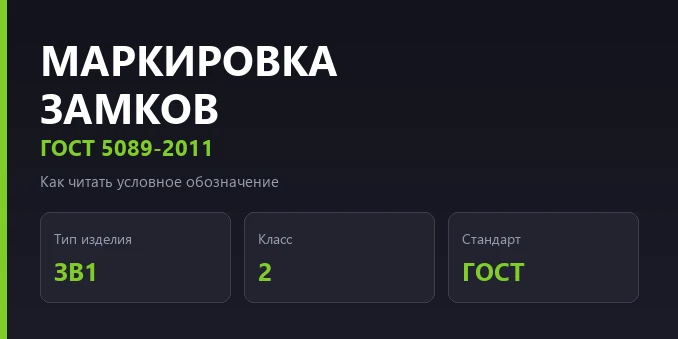 Маркировка замков по ГОСТ 5089-2011 — иллюстрация